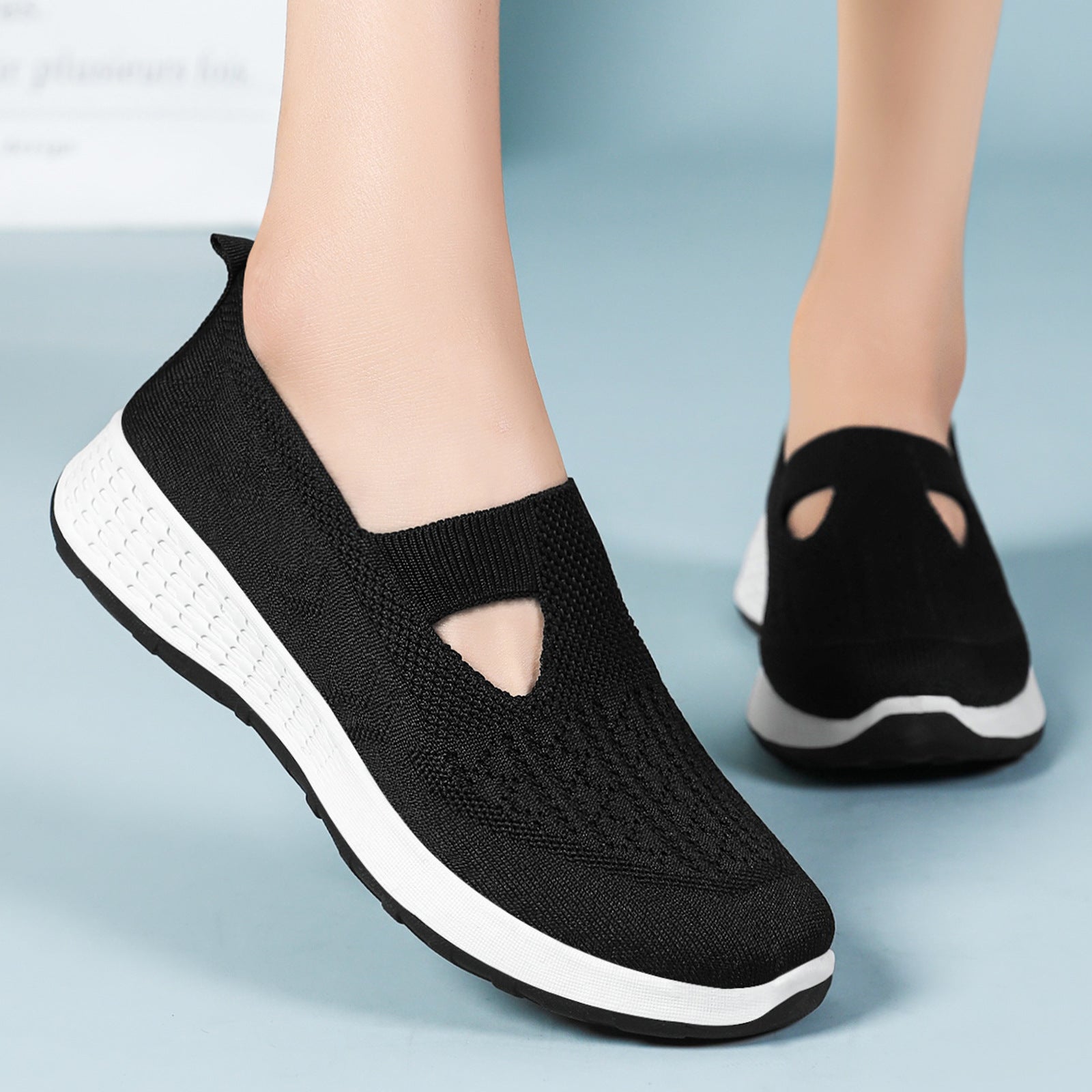 Damen Komfortable Slip-On Sneakers mit innovativer Mesh-Oberfläche