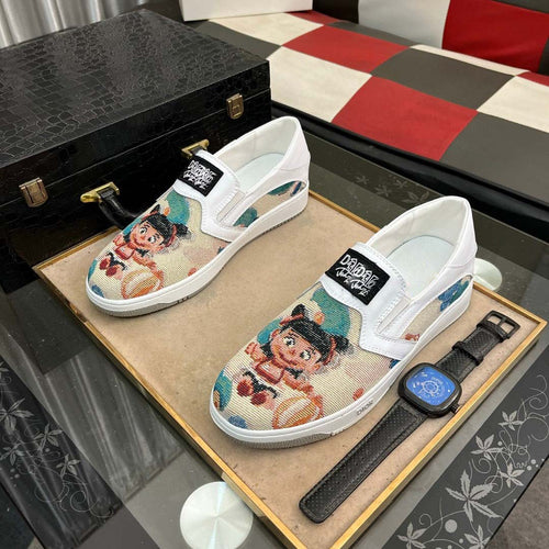 Damen Slip-On Sneakers mit kreativem Motiv und ergonomischem Komfort R&B