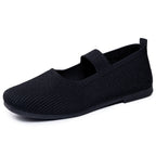 Damen Komfortable Slip-On Ballerinas mit elastischem Riemen