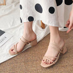 Damen Blockabsatz Sandalen mit modischem Riemendesign R&B
