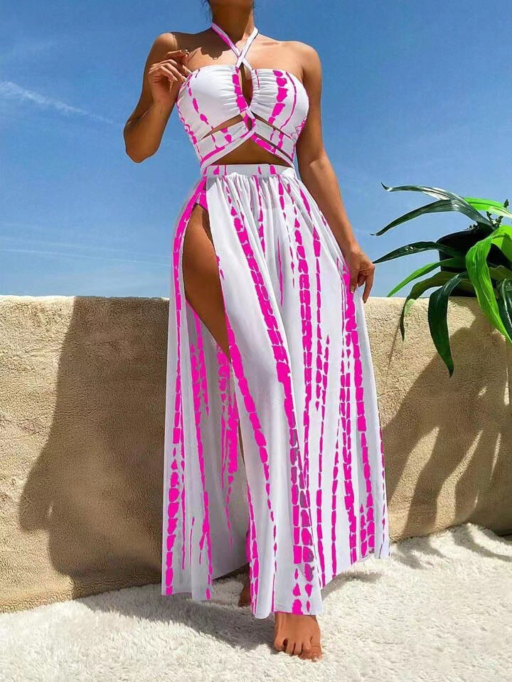 Damen Maxikleid mit verführerischen Cut-Out-Details R&B