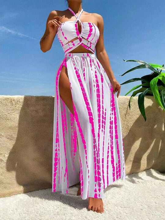 Damen Maxikleid mit verführerischen Cut-Out-Details R&B