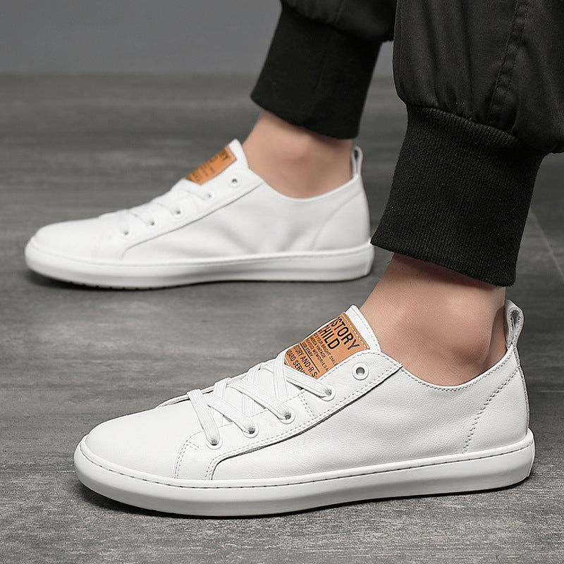 Damen elegante und bequeme Leder Sneakers mit atmungsaktivem Innenfutter R&B