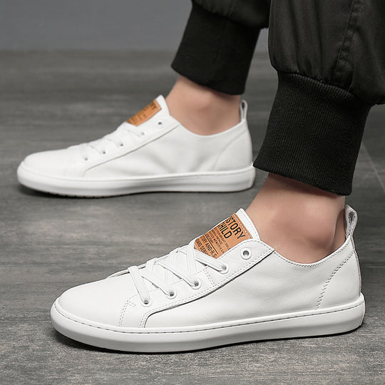 Damen elegante und bequeme Leder Sneakers mit atmungsaktivem Innenfutter R&B