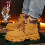 Damen robuste Schnürstiefel mit rutschfester Profilsohle R&B