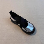 Damen elegante Clogs mit modischem Absatz und speziellen Falten R&B