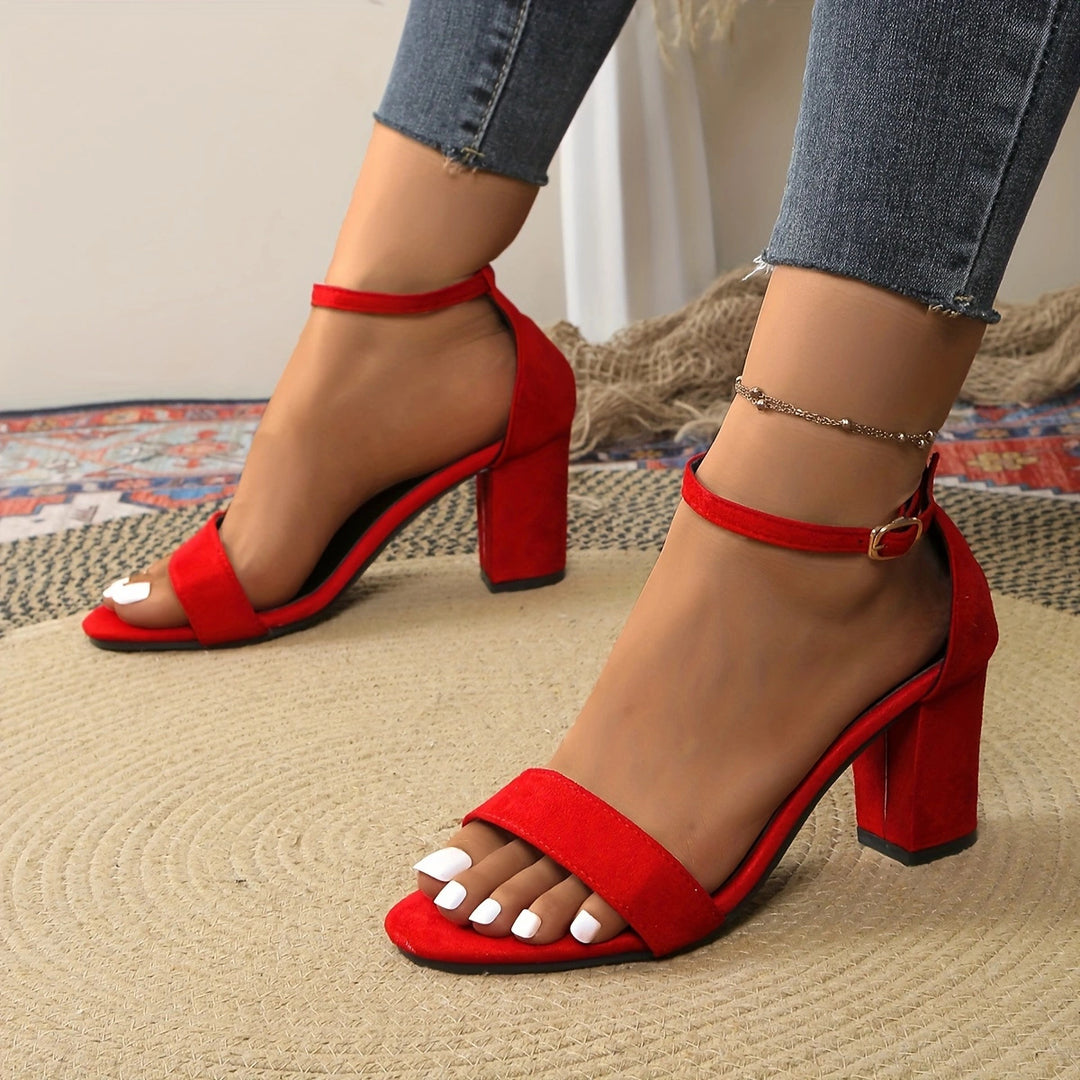 Damen Absatzsandalen mit transparenten Riemen und glitzerndem Akzent R&B