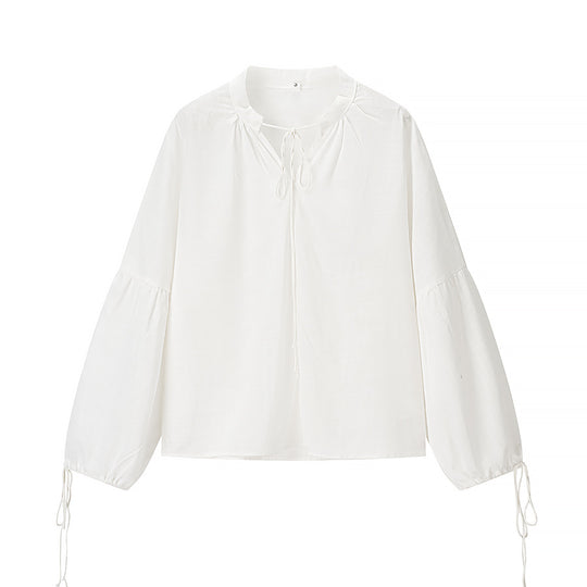 Damen Blusenset mit elegantem Rüschensaum und lockerer Passform R&B