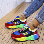 Damen Multi-Funktions-Sneakers mit buntem Design und atmungsaktiven Obermaterialien R&B