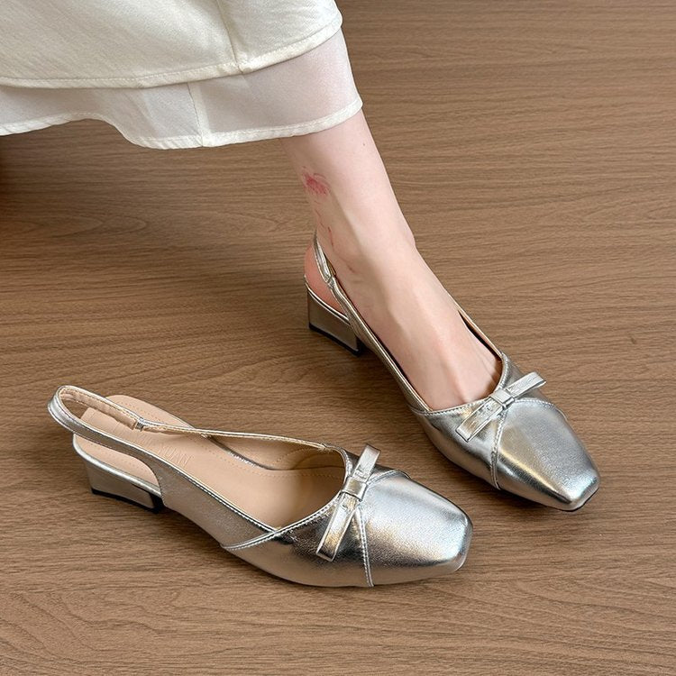 Damen elegante Slingbacks mit schicker Schleifenverzierung R&B