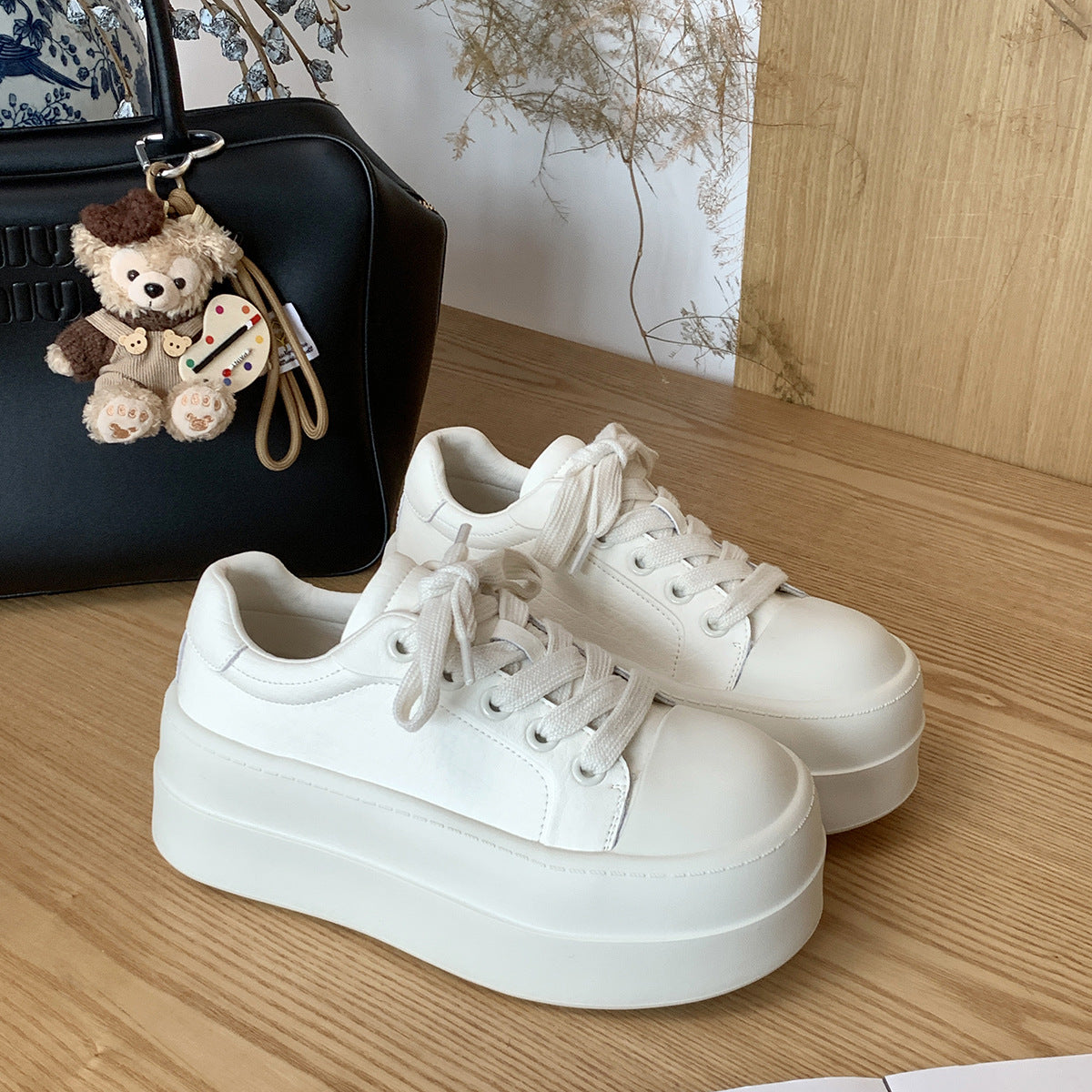Damen Plattform-Sneaker mit atmungsaktiver Oberfläche und modischem Design