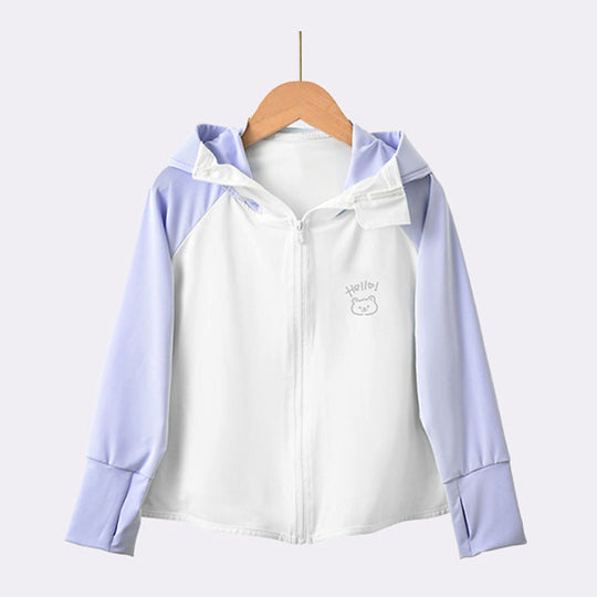 Mädchen leichte Sonnenjacke mit Kapuze R&B