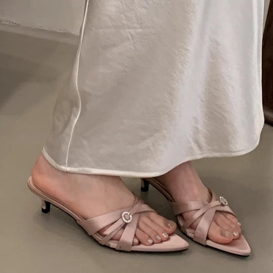 Damen elegante Slingback Pumps mit funkelndem Akzent R&B
