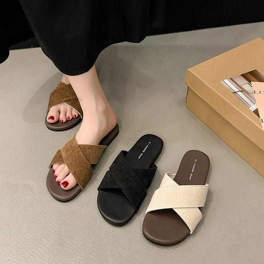 Damen bequeme und stilvolle Schlappen R&B
