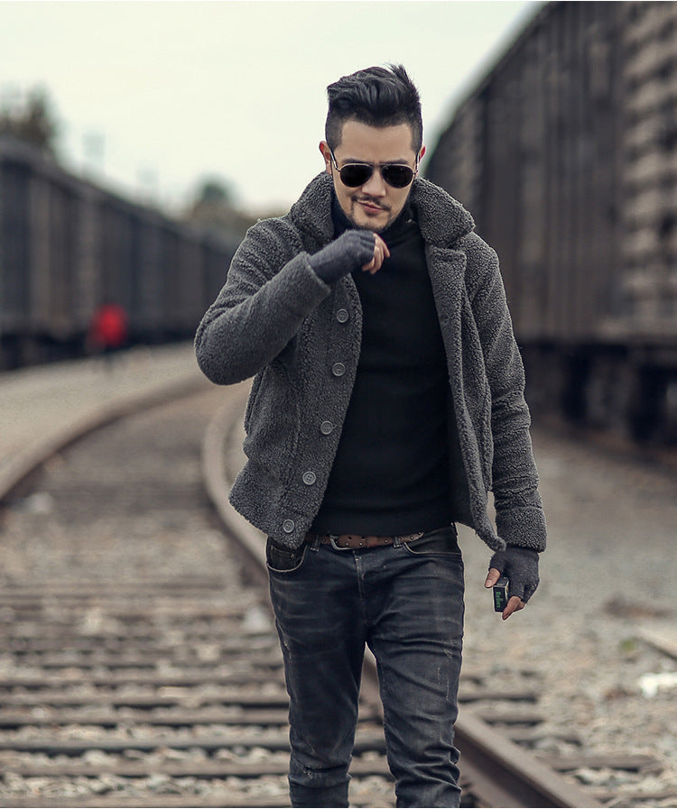 Herren gefütterte Thomaskapelle Jacke mit stilvollem Knopfverschluss und lässigem Design R&B