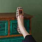 Damen Ballerina-Schuhe mit modischem Riemchen und eleganter Schnalle R&B