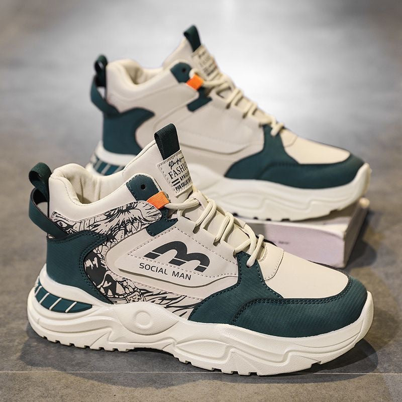 Damen Hohe Sneakers mit modernen grafischen Akzenten und stabiler Sohle