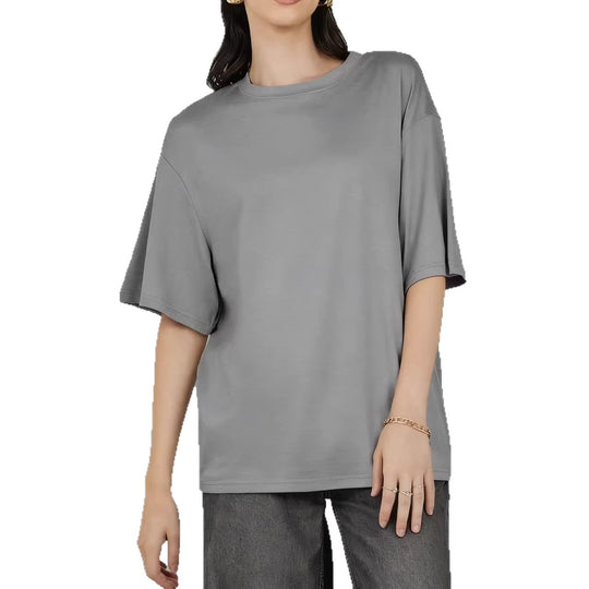 Damen Übergröße Shirt mit lässigem Schnitt und kurzarm R&B