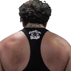 Herren nan figurbetontes Fitness-Tanktop mit Bulldoggen-Grafik und extra tiefen Armausschnitten R&B