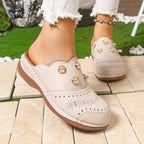 Damen modische und bequeme Clogs mit Blumendesign R&B