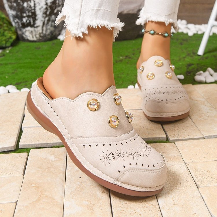 Damen modische und bequeme Clogs mit Blumendesign R&B