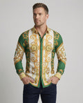 Herren Luxus Hemd mit eindrucksvollem Barockmuster R&B