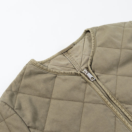 Damen gesteppte Übergangsjacke mit schlichten Taschen und elegantem Schnitt R&B