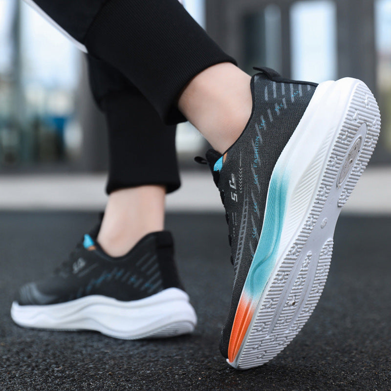Damen Sportliche Lauf-Sneaker mit atmungsaktiver Mesh-Oberfläche und dämpfender Sohle R&B