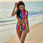 Damen Sportlicher Zweiteiler Badeanzug R&B
