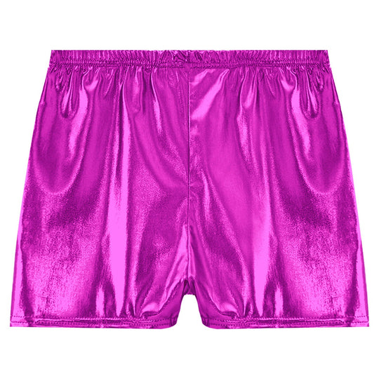 Damen Sportliche Shorts aus glänzendem Material R&B