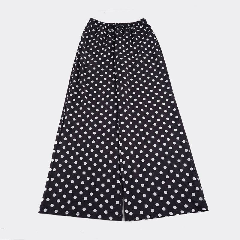 Damen Weite Hose im Polka-Punkte-Design R&B