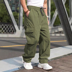 Herren moderne Cargohose mit elastischem Bund und multifunktionalen Taschen R&B