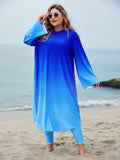 Damen Tunika mit lange Ärmel und legerem Schnitt R&B