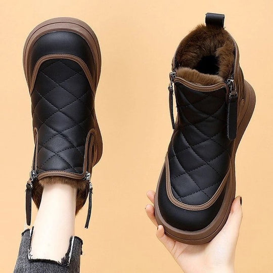 Damen gefütterte Winterboots mit strapazierfähigem Reißverschluss und warmem Innenfutter R&B
