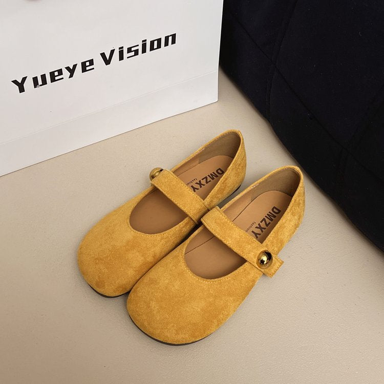 Damen elegante Ballerinas mit dekorativem Riemchen und hochwertiger Oberfläche R&B