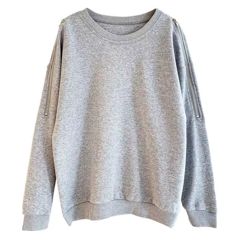 Damen lässiger Oversized Pullover mit offenen Schultern und modernem Design