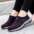 Damen Relaxed Slip-On Sneakers mit atmungsaktivem Strickoberteil und rutschfester Sohle R&B