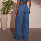 Damen Denim zwei-teiliges Set R&B