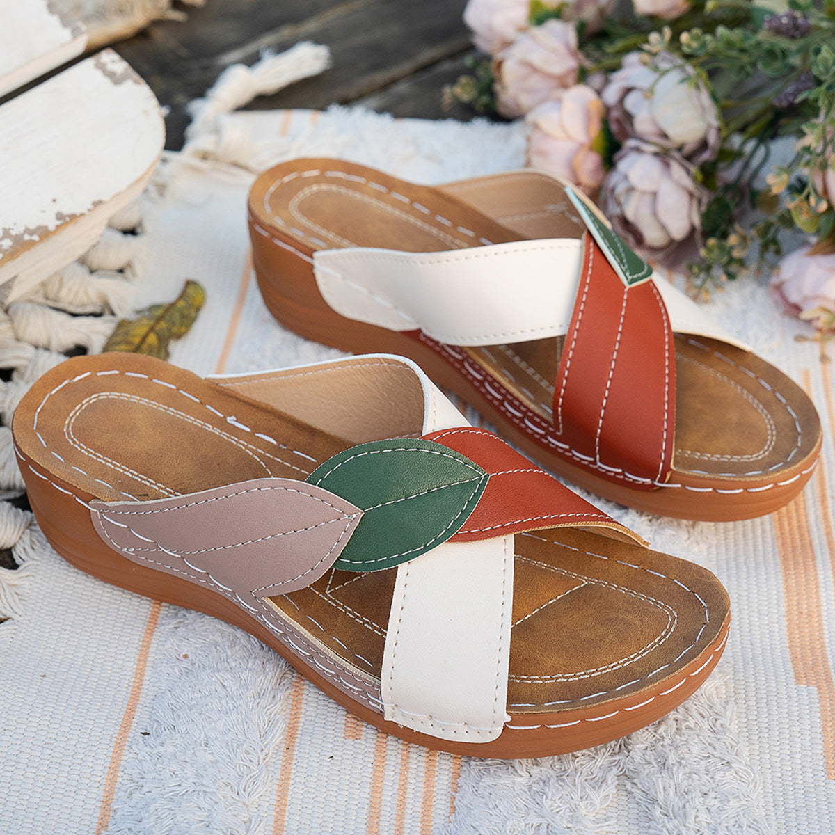 Damen Riemensandalen mit hochwertigem Leder und komfortablem Fußbett R&B