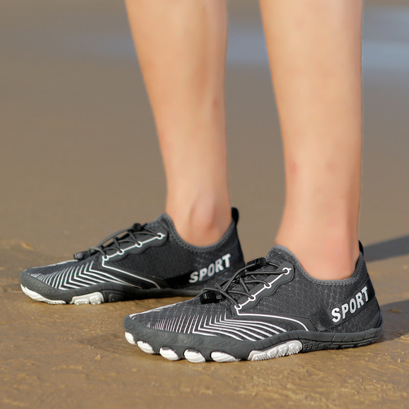 Damen Sportliche Aquaschuhe mit hoch atmungsaktivem Obermaterial und elastischer Schnürung R&B