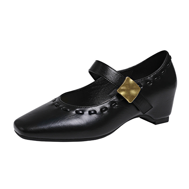 Damen Ballerina-Schuhe mit elegantem Riemchen und modischer Schnalle