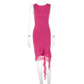 Damen Elegantes Kleid mit Rüschendetails und figurbetontem Schnitt R&B