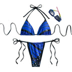 Damen Triangel-Bikini mit lR&Bhaftem Schmetterlingsdesign R&B