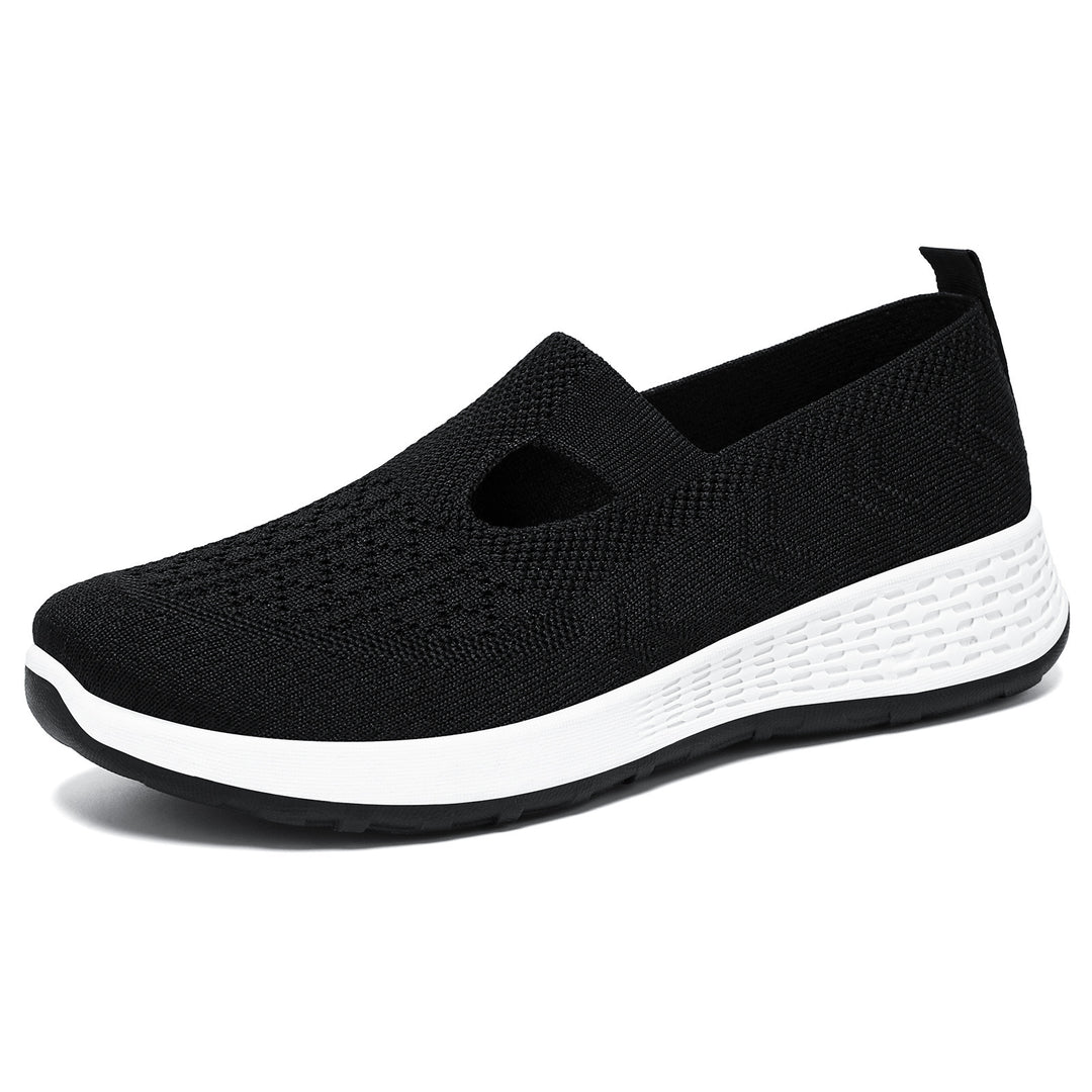 Damen Atmungsaktive Slip-On Freizeitschuhe mit elastischem Einschlupf und dämpfender Sohle R&B