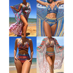 Damen Bikini-Set mit hoch geschnittenem Slip und verstellbarem Oberteil R&B