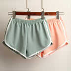 Damen Sportliche Shorts mit elastischem Bund und Kontraststreifen