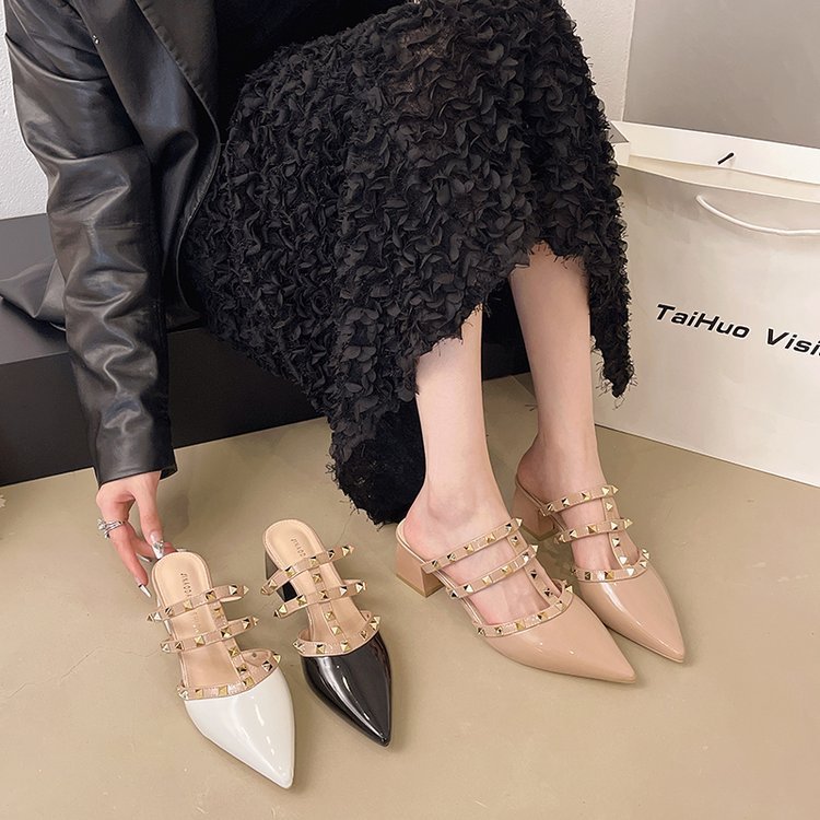 Damen Elegante Sling-Pumps mit modischen Nieten-Details R&B