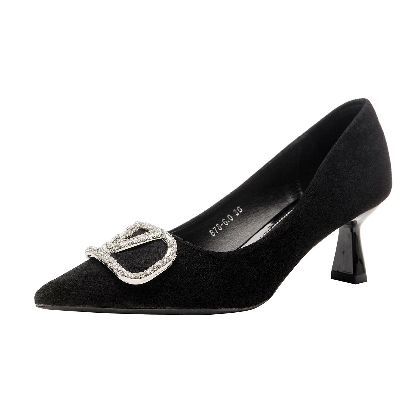 Damen elegante Pumps mit funkelndem Schmuckelement