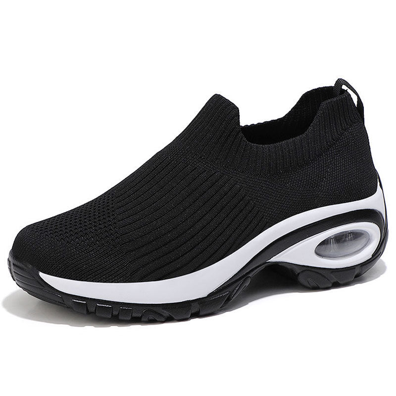 Damen Komfortable Slip-On Sneakers mit atmungsaktiver Strickoberfläche R&B