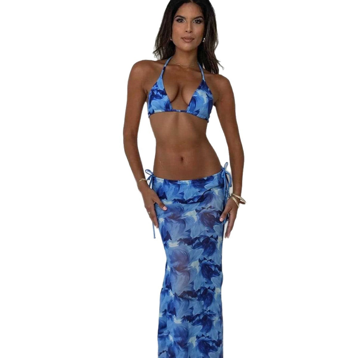 Damen Bikini-Set mit anpassbarem Rock R&B